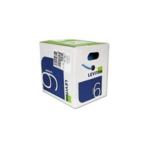 LEVITON Cat 6A, 4pr, U/UTP, 23 AWG, LSZH-3, Blue, 305m Reel