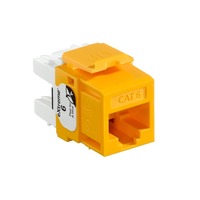 LEVITON EXTREME 6+ QUICK PORT CONNECTO CAT 6 YELLOW