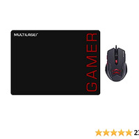 MULTILASER COMBO MOUSE 3200 DPI Y MOUSEPAD GAMER ROJO