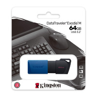 Memoria Kingston USB DTXM USB 3.2 Gen 1 DataTraveler Exodia M 64GB Black/Blue