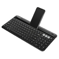 TARGUS TECLADO ANTIMICROBIANO BLUETOOTH MULTIDISPOSITIVO CON BASE PARA TABLETA/TELÉFONO, NEGRO