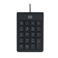 MULTILASER TECLADO USB NUMÉRICO CONEXION USB CABLE DE 120CM TECLA 000 NEGRO